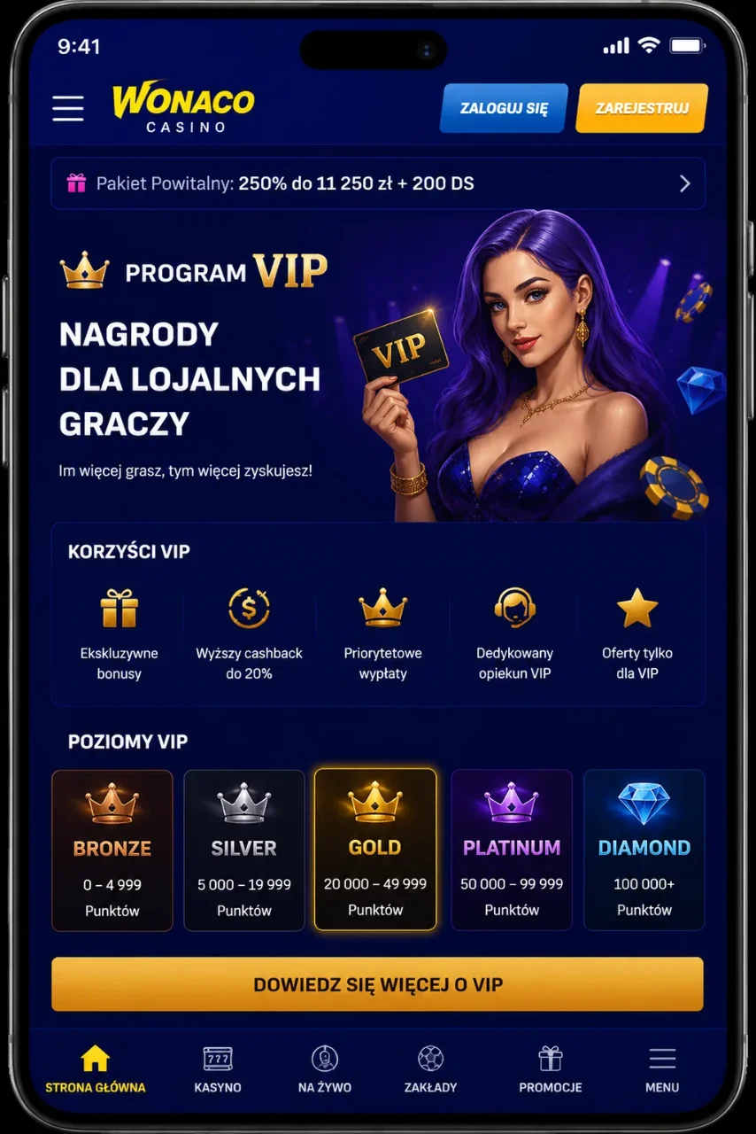 Złote trofeum z gwiazdami na tle kasyna